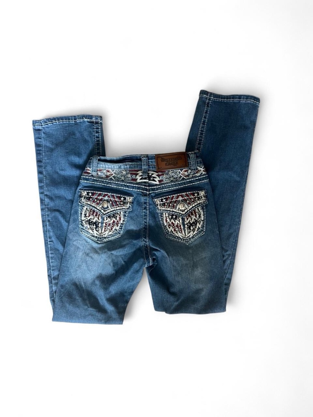 Westfield Eagle Embellished Bootcut Jeans — Size 0